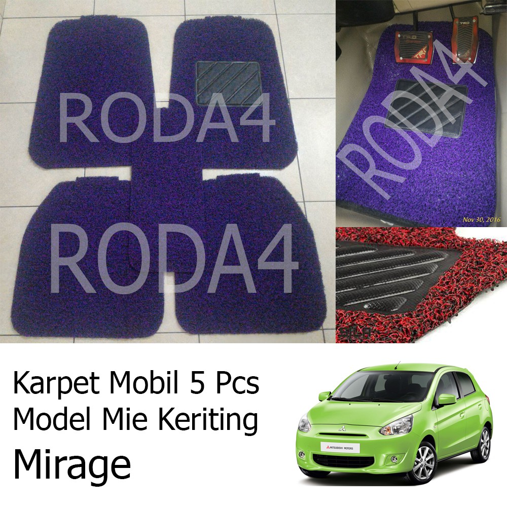 Karpet Mobil / Car Carpet / Floor Mats Universal Model Mie Keriting Mirage