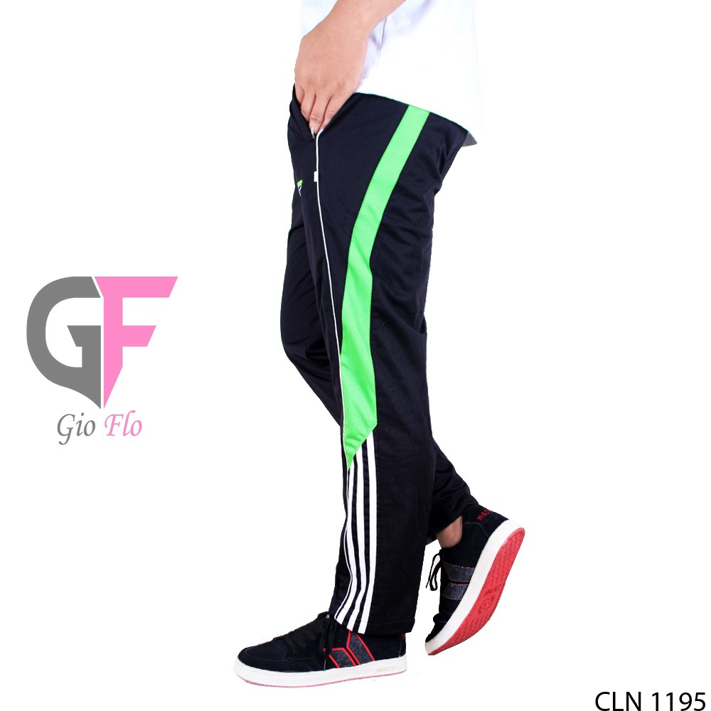 GIOFLO Celana Gym Panjang Olahraga Sport Pria Light Green / CLN 1195