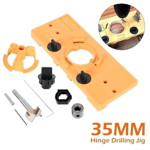 Hinge jig guide set bor engsel sendok / jig locator forstner drill alat bantu pasang engsel
