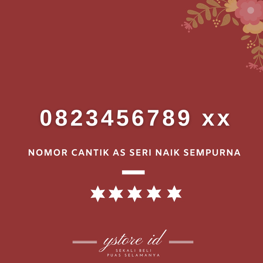 Nomor Mewah. NOMOR CANTIK AS SERI NAIK SEMPURNA PERDANA TELKOMSEL 4G NOMER SERI 1234567 12345678 123