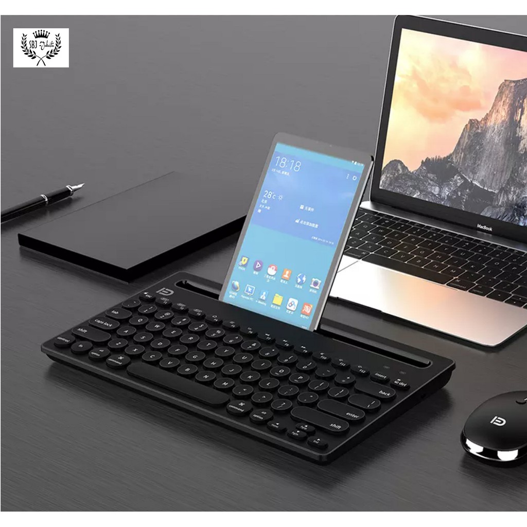 Keyboard BLUETOOTH Premium Wireless Colorful Laptop Komputer PC Windows IOS Android ipad Tablet HP