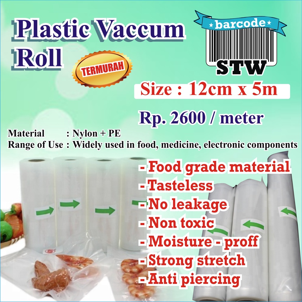 Plastik Vacuum / Vacum Roll Embossed / Plastik Vakum Makanan Embos Roll