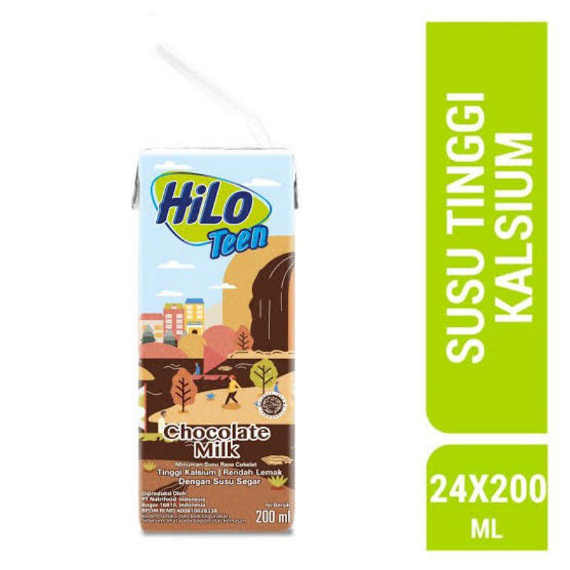 

Hilo Teen Coklat Susu Cair Ready To Drink Chocolate Milk RTD 200ml 24 pc