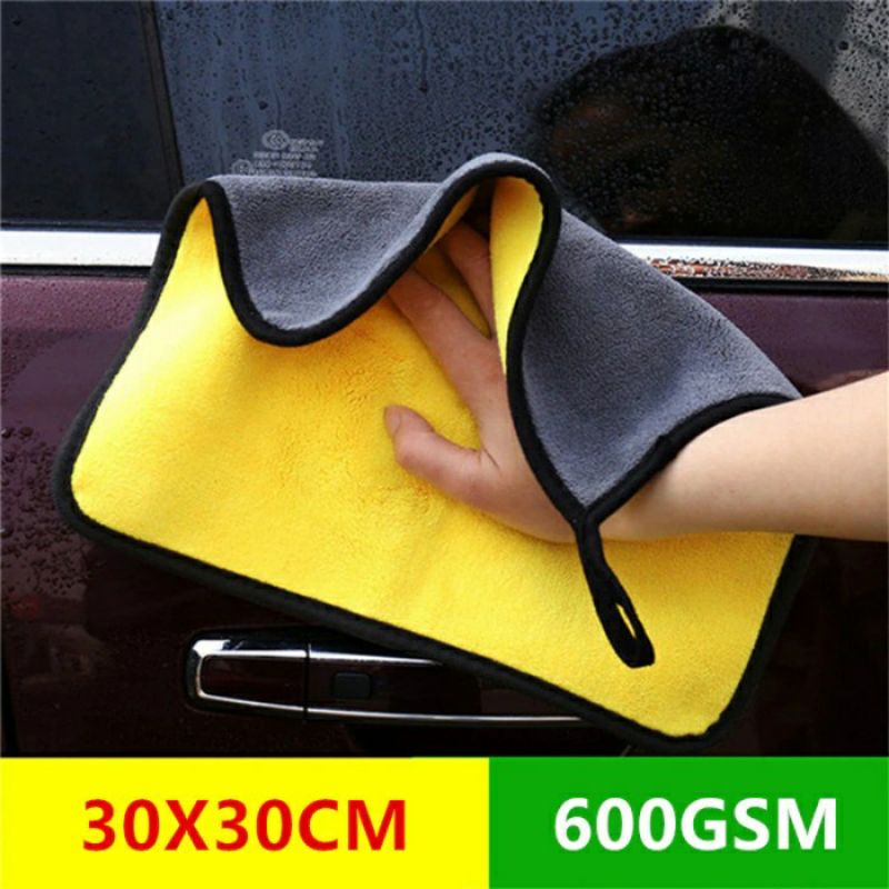 Kain Lap Microfiber Serbaguna 2 Sisi 30x30 Tebal Halus Lap Aplicator Detailing Coating Poles Mobil Motor Dapur 30 x 30 cm