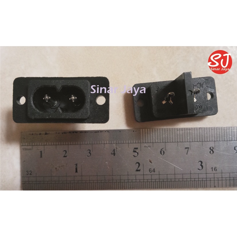 Soket ac 2 pin (model angka 8)