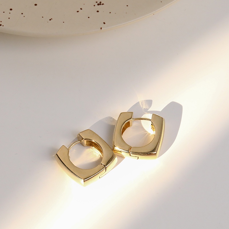 Anting Kait Gantung Bahan Sterling Silver 925 Desain Geometri Gaya Korea / Retro / Simple Untuk Wanita 2022