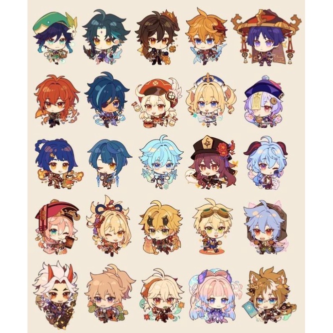 

cetak stiker karakter mini genshin