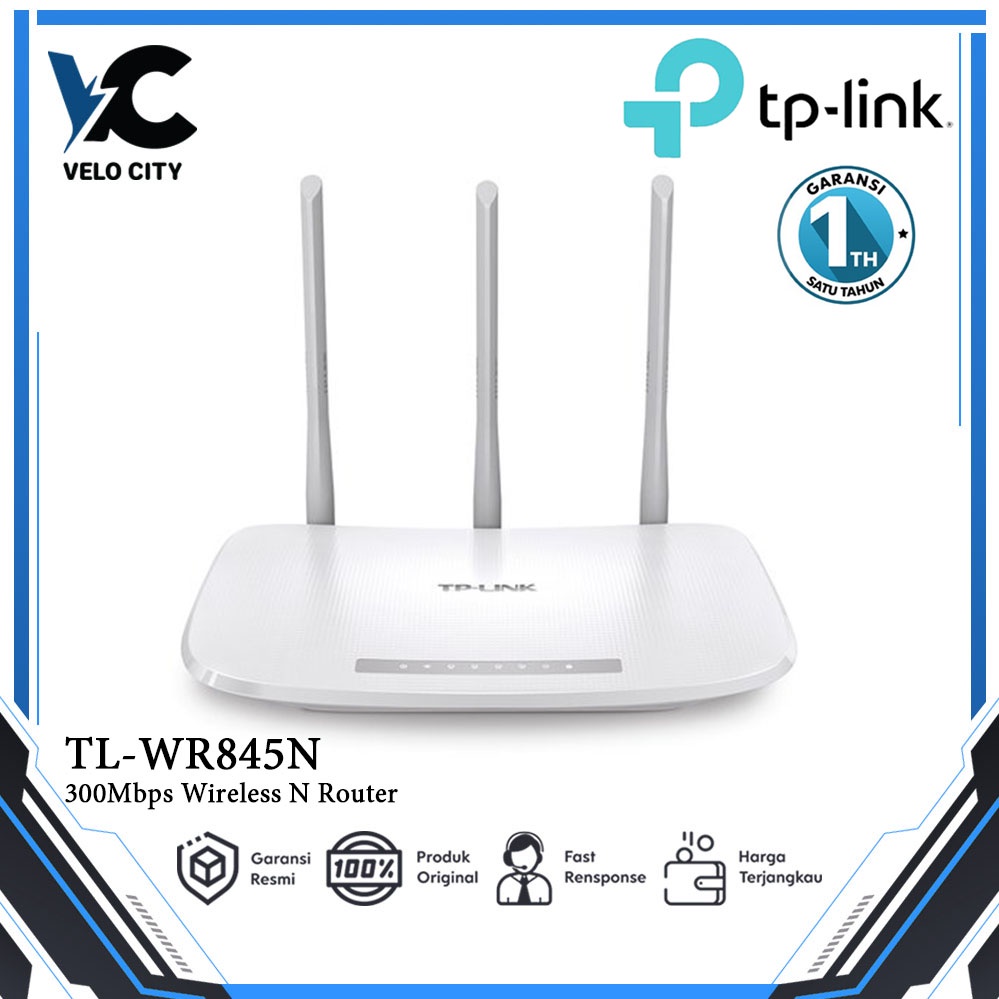 TP-LINK TL-WR845N 300Mbps Wireless N Router Original - Garansi 1 Tahun