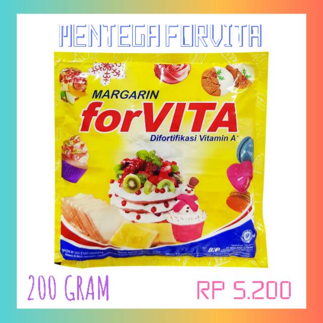 

Mentega forvita 200 gram margarin forvita 200gram