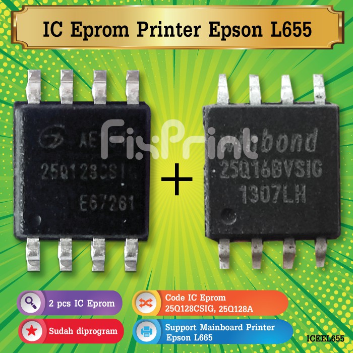 IC Eprom Printer Epson L655, IC Eeprom Reset Counter Board L655, Resetter Mainboard Epson L655