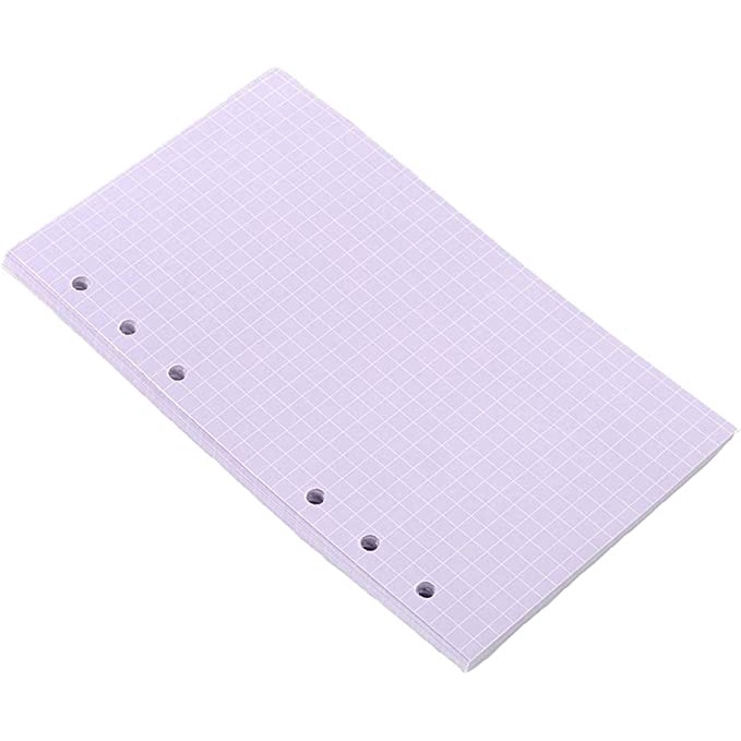 

Refill Paper Binder Loose leaf A6 Ring 6 Grid Kertas Binder A6R6 Refill Kertas Motif Kotak