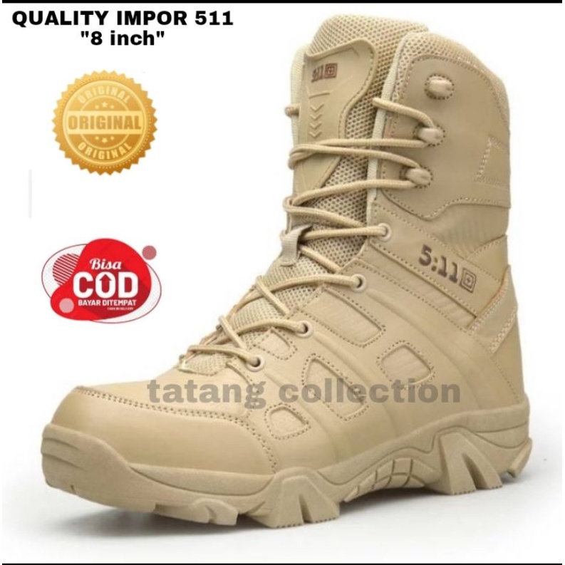 Sepatu 511 &amp; DELTA Pdl Tactikal Boots Gurun Haiking Outdoor Gunung 8 Inch Impor