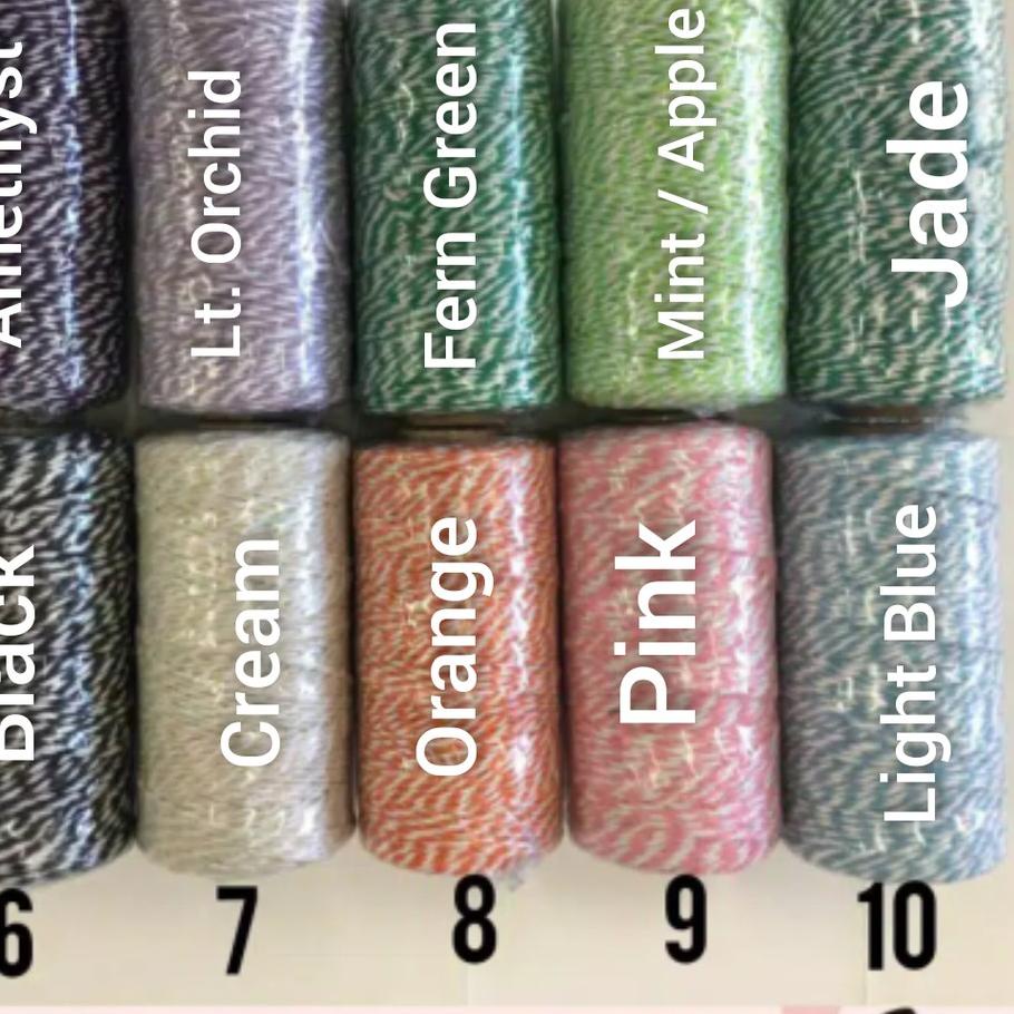 ♥ 100 METER - BAKERS TWINE 2 MM | BENANG IKAT KATUN | BENANG HIAS | TALI WARNA | COTTON ✩