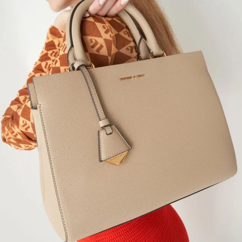 11.11 SALE | CK Large Double Handle Bag / CK Mirabelle Structured Handbag