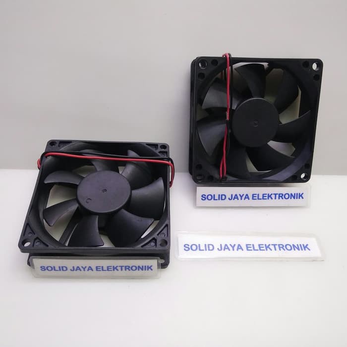 Kipas DC 24V 8x8 CM - Fan DC 24 Volt - Kipas Pendingin Elektronik - Fan 24 Volt DC