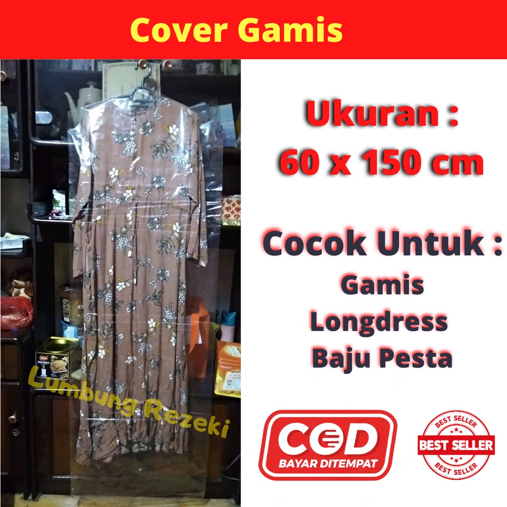 Plastik Baju Gantung Gamis / Plastik Gamis Premium / Plastik Gamis Gantungan Baju / Plastik Pembungk