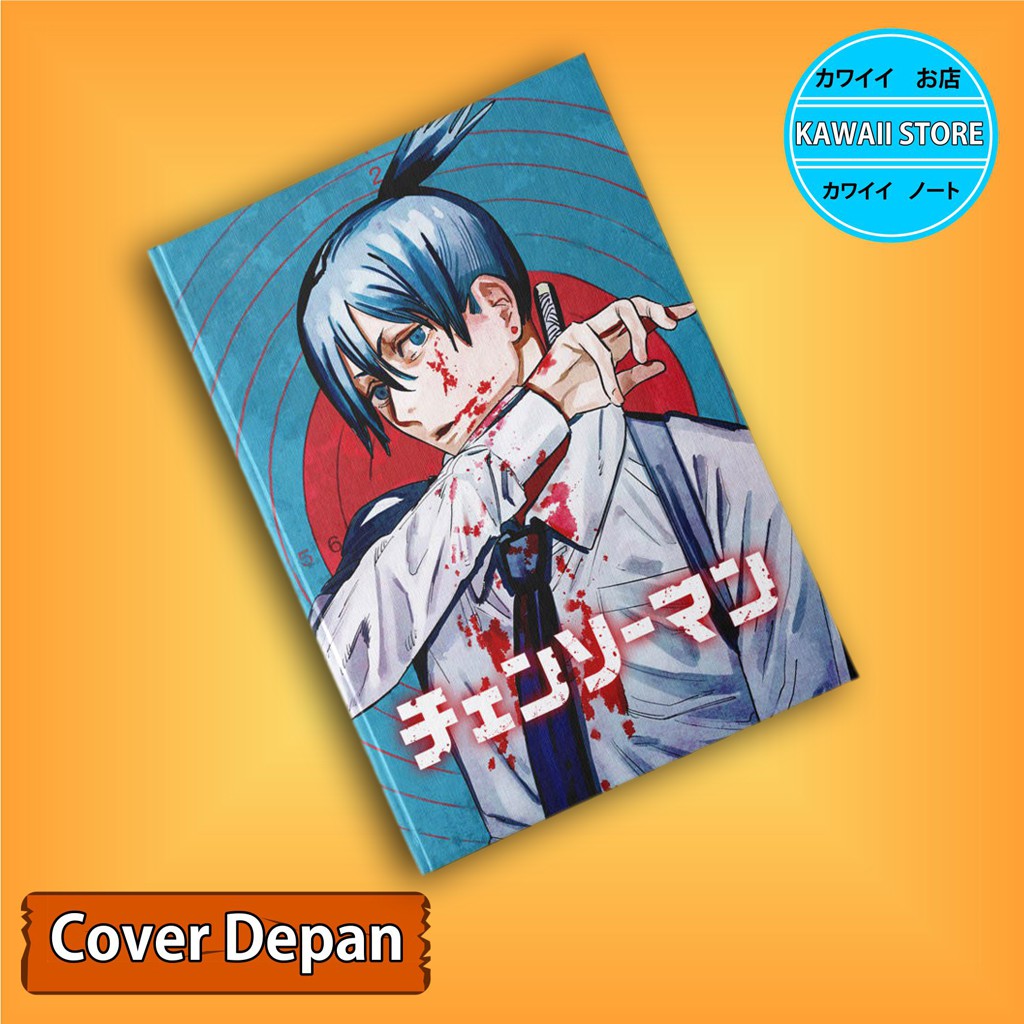 

Notebook / Pocket book Hard Cover Anime CHAINSAW MAN AKI uk A5 & A6 / Notes Book