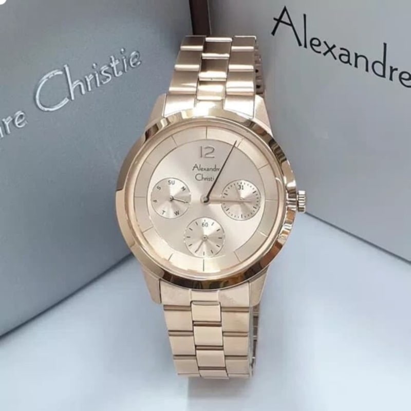 ALEXANDRE CHRISTIE AC 2760 WANITA MULTIFUNGTION FULL ROSEGOLD ORIGINAL