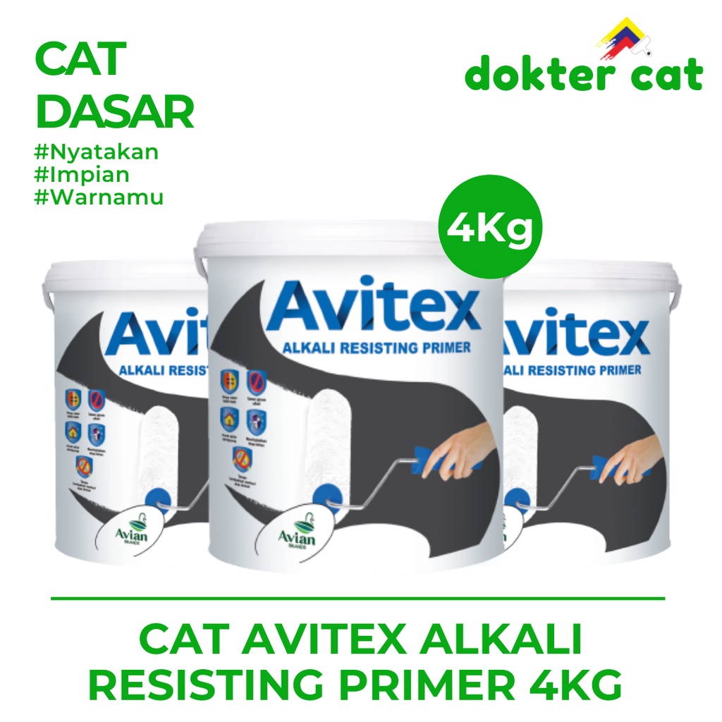 AVITEX ALKALI RESISTING PRIMER 4Kg / CAT DASAR / CAT  AVIAN / CAT AVITEX / CAT PRIMER / CAT DASAR PR