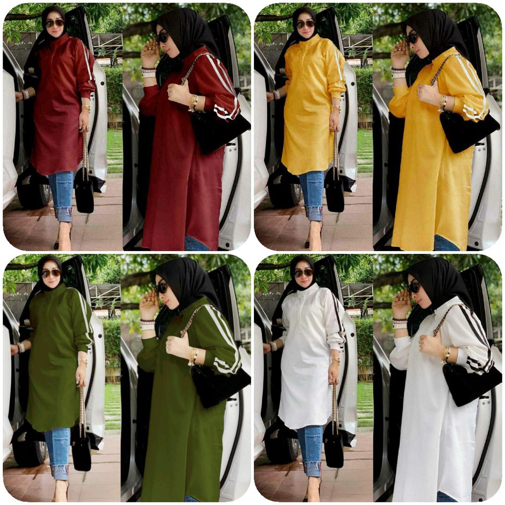 Baju Atasan Tunik Rayon Remaja Wanita Kekinian Cewek Import Perempuan Terbaru 2021 Termurah AT4