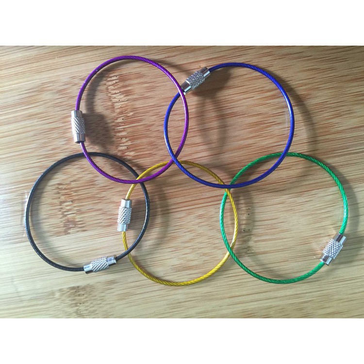 Carabiner Tali Besi Metal Stainless Steel Wire Rope Keys Hanging