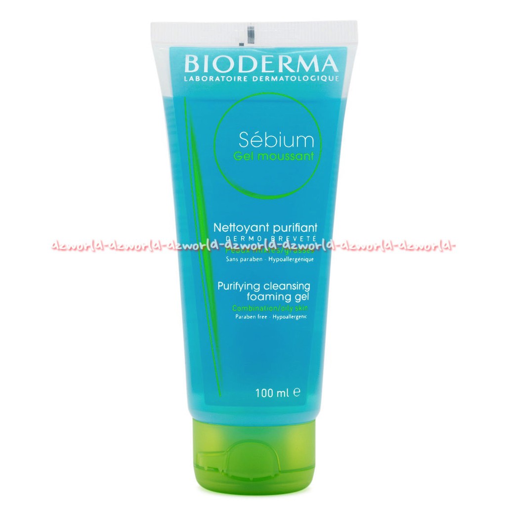 Bioderma Sebium Gel Moussant 100ml Tekstur Gel Untuk Tipe Kulit Berminyak Bernoda dan Berjerawat Bio Derma Sabun Pembersih Wajah Muka