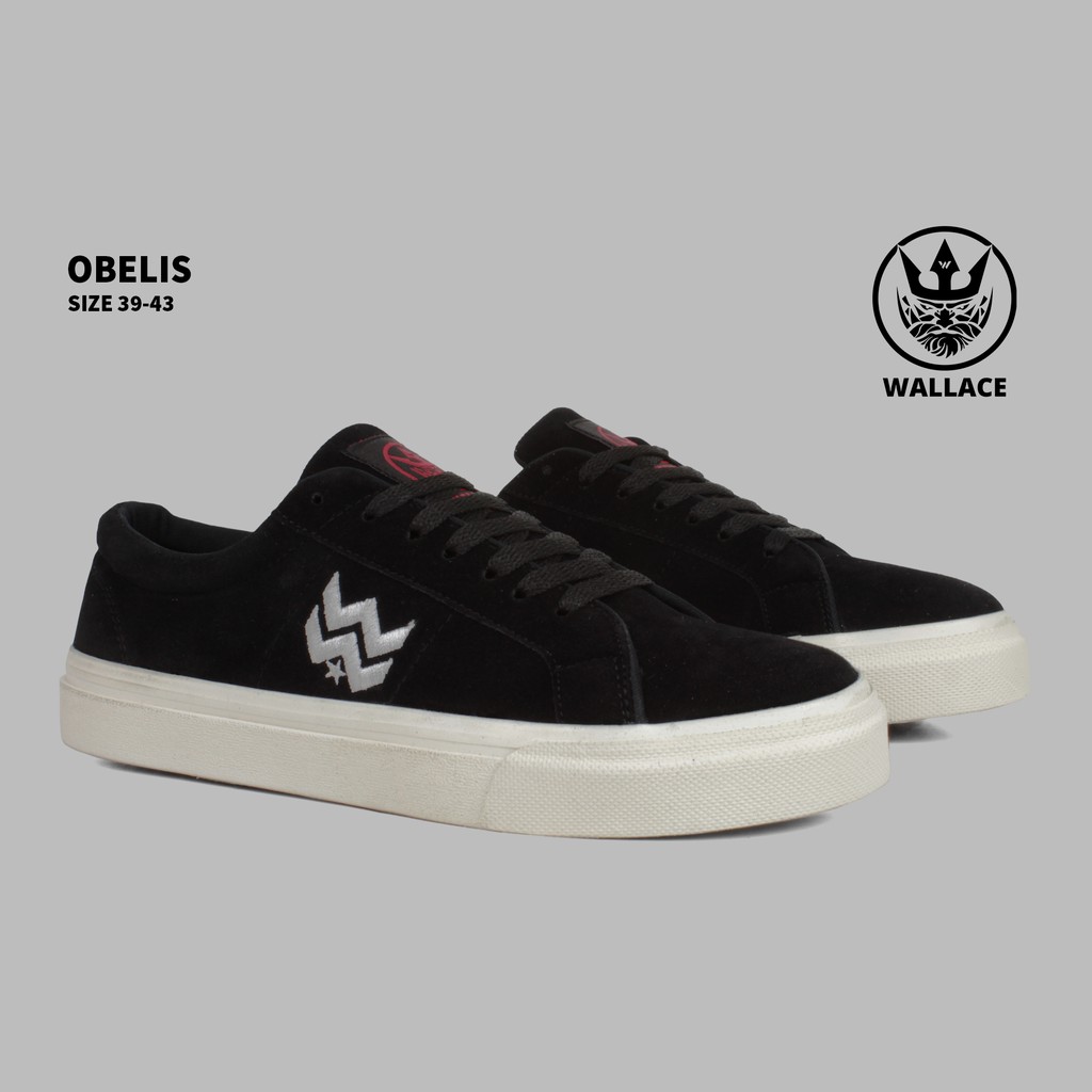 TERBARU SEPATU ORIGINAL INDONESIA SEPATU WALLACE OBELIS BLACK ORIGINAL PRIA SKATE