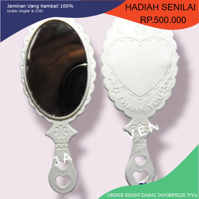MURAH Souvenir Pernikahan Cermin Oval Putih Kemas Plastik Souvenir pernikahan Unik Kaca Oval Sovenir