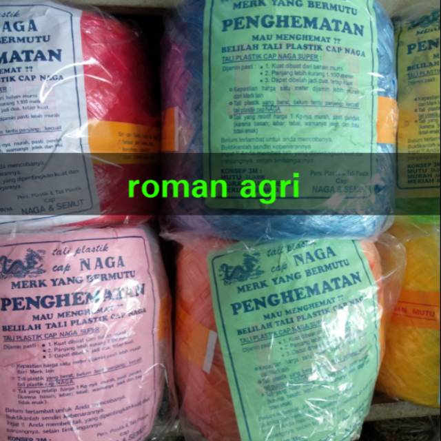 

Tali Plastik Rafia NAGA isi 1 kg (panjang sekitar 1100 m)