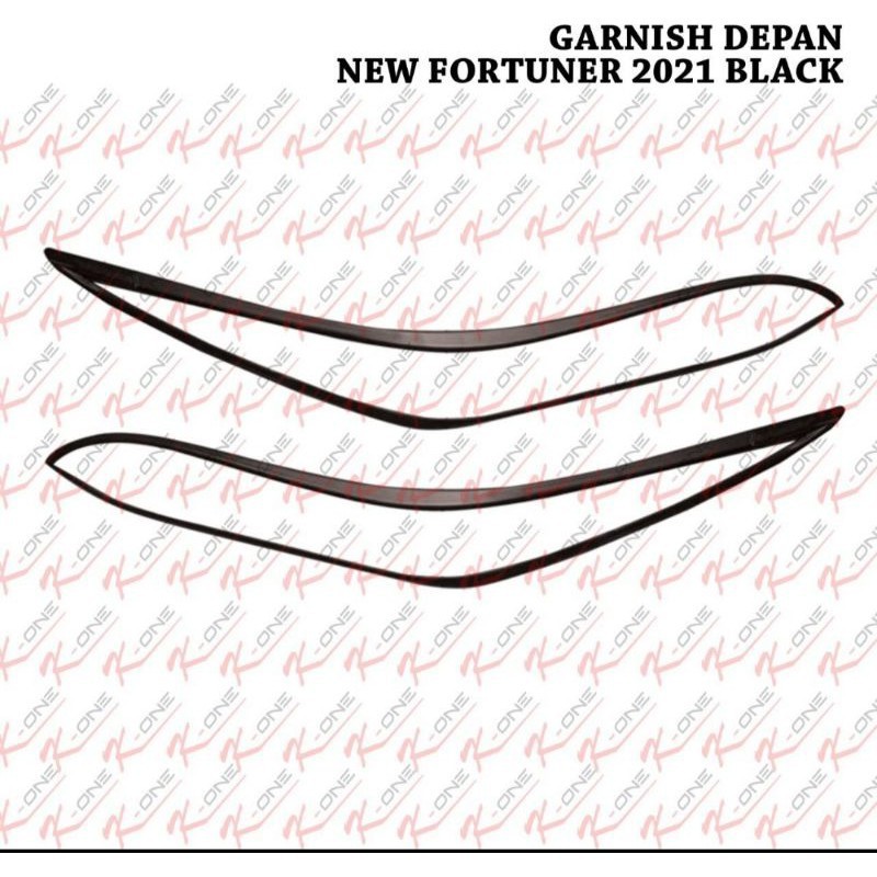 Head Lamp Garnish / Garnish Depan All New Fortuner 2021 Black Doff
