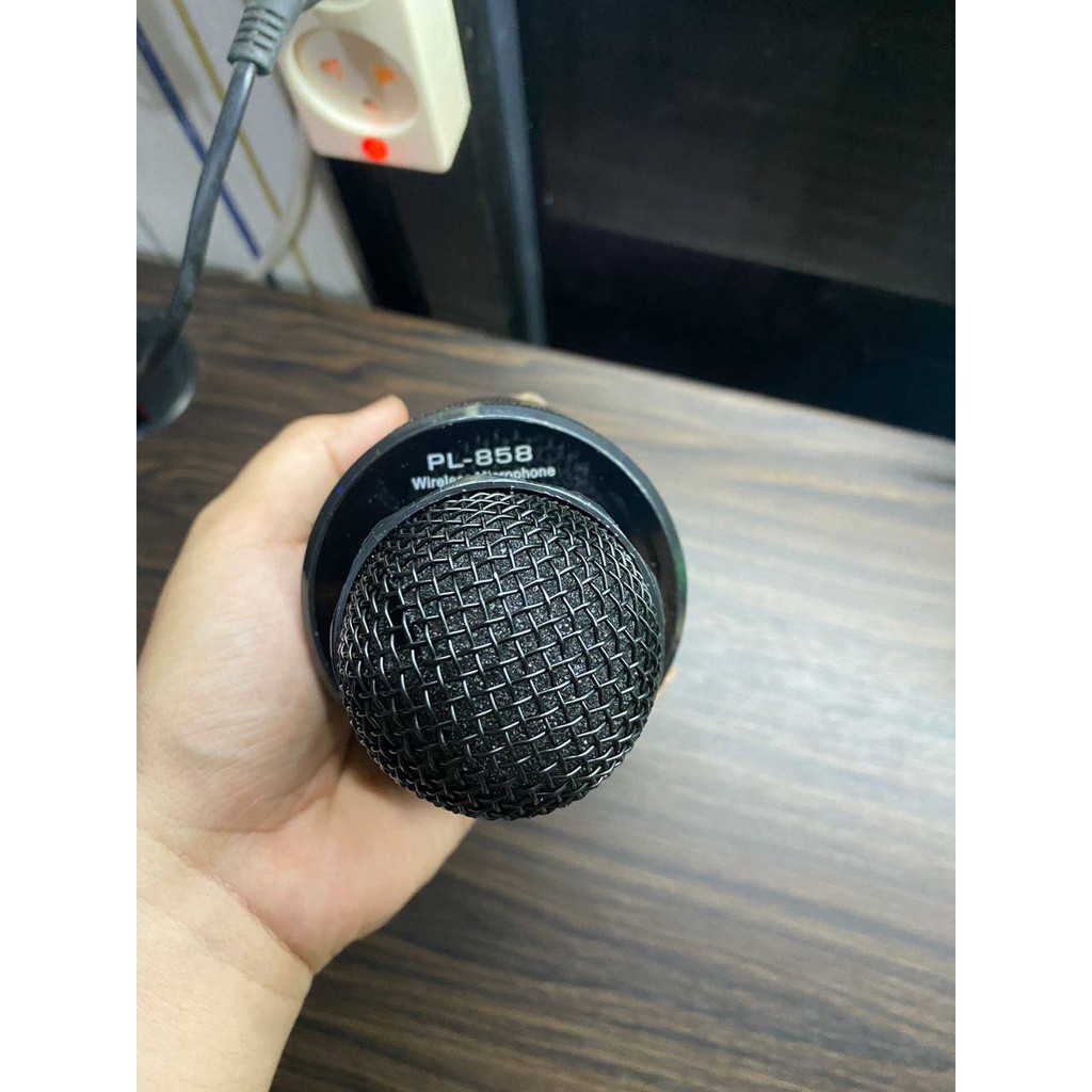 Microphone Original Polaris Bluetooth Wireless Karaoke PL-858 Hitam