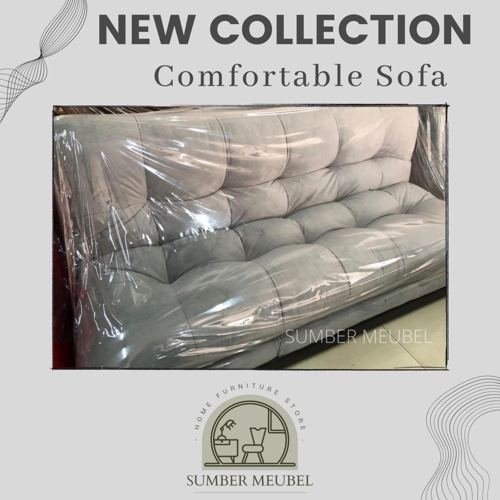 SOFA BED DOUBLE RECKLENING ABU-ABU