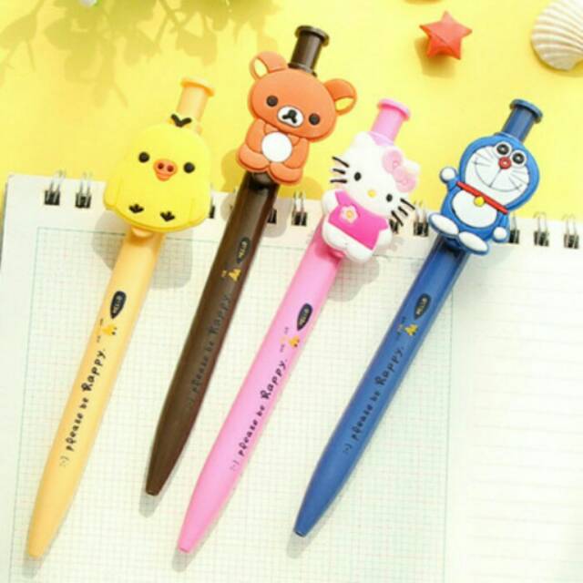 

Pulpen Gel Karakter Cute 0.38MM Tinta Hitam