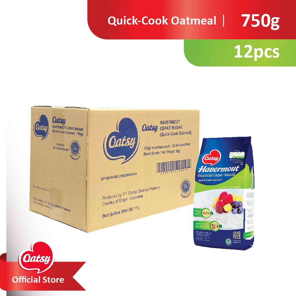 

OATSY Quick Cook Oatmeal 750g - Carton Box (12pcs)