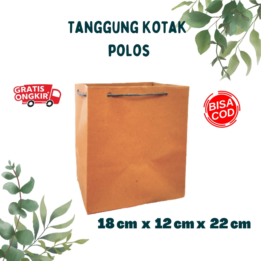

Paper bag TANGGUNG KOTAK COKLAT 18 x 12 x 22 / paperbag murah