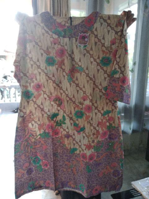Tunik Batik Monica Sinaran #2/tunik Batik Parang Gading Tunic / Batik Kerja/seragam Batik Kantor