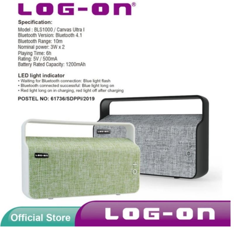 Speaker portable megabass bluetooth original log on