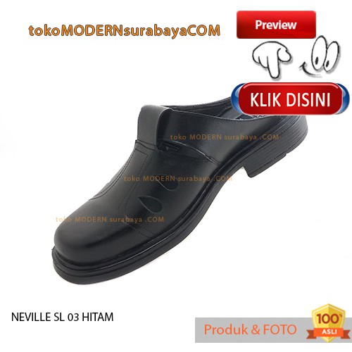 NEVILLE SL 03 HITAM sandal pria slop slip On