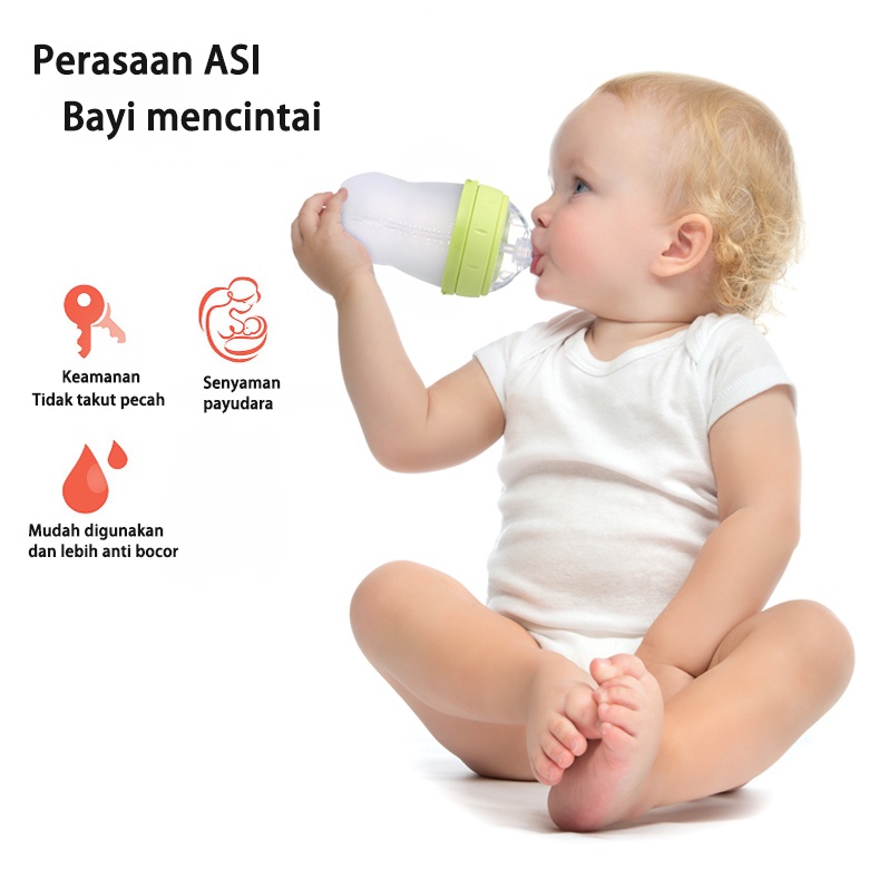 Perlengkapan bayi/Botol/Botol silikon bayi  (B18-19)