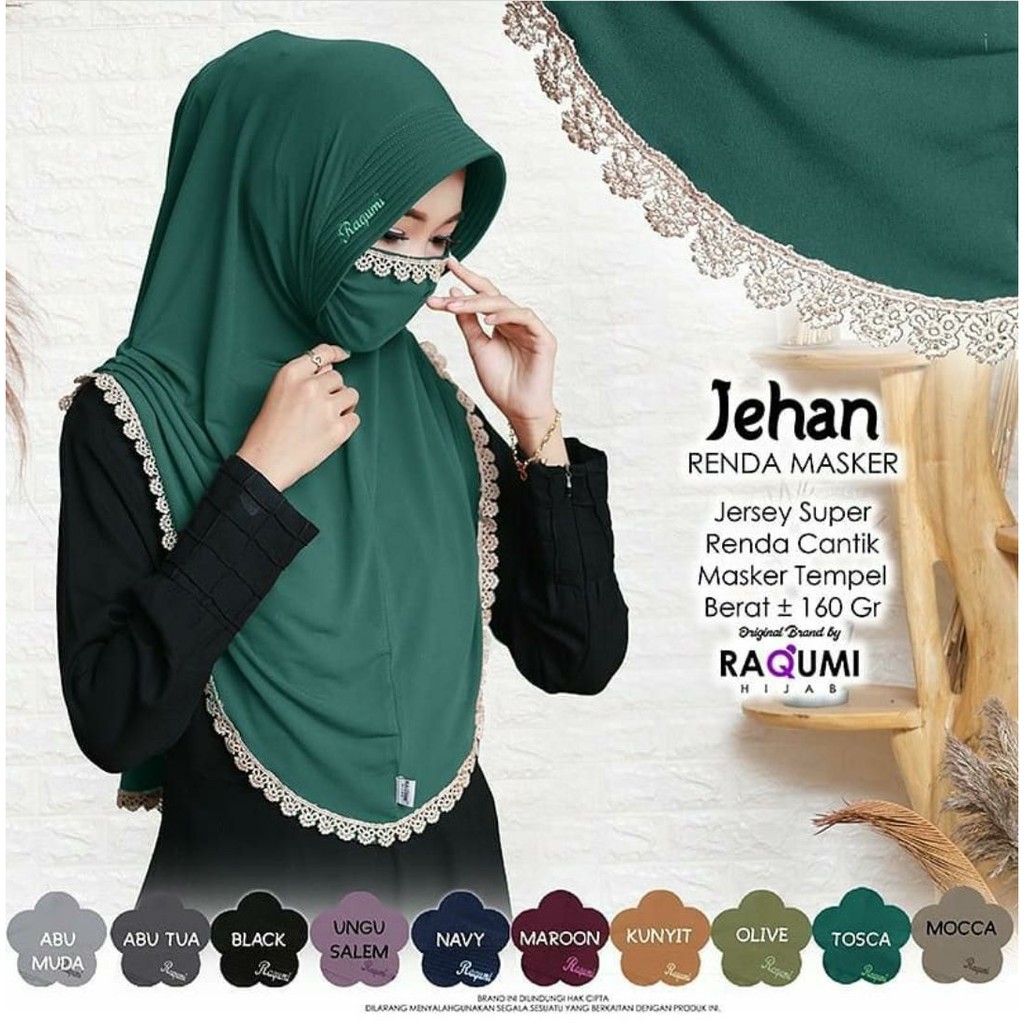 HIJAB INSTANT JEHAN RENDA MASKER / ZIHAN ORI AHFILL FARRAH