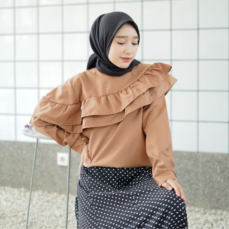 [COD] Narina Blouse Baju Murah Atasan Blouse Wanita Muslim