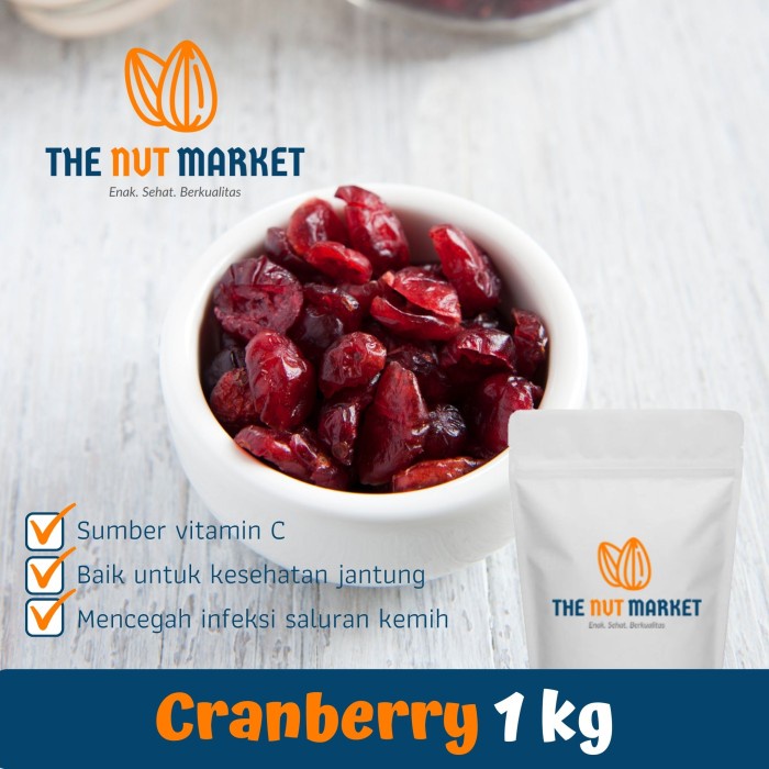 

Buah Kering - Dried Cranberry, Buah Kranberi Kering 1Kg, Import Usa