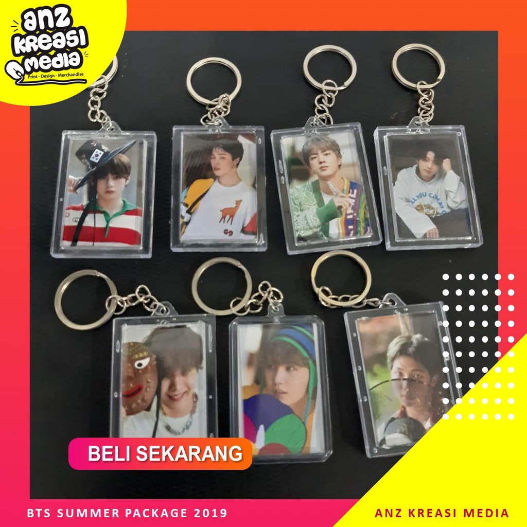 (READY STOCK) GANTUNGAN KUNCI AKRILIK - BTS SUMMER PACKAGE 2019