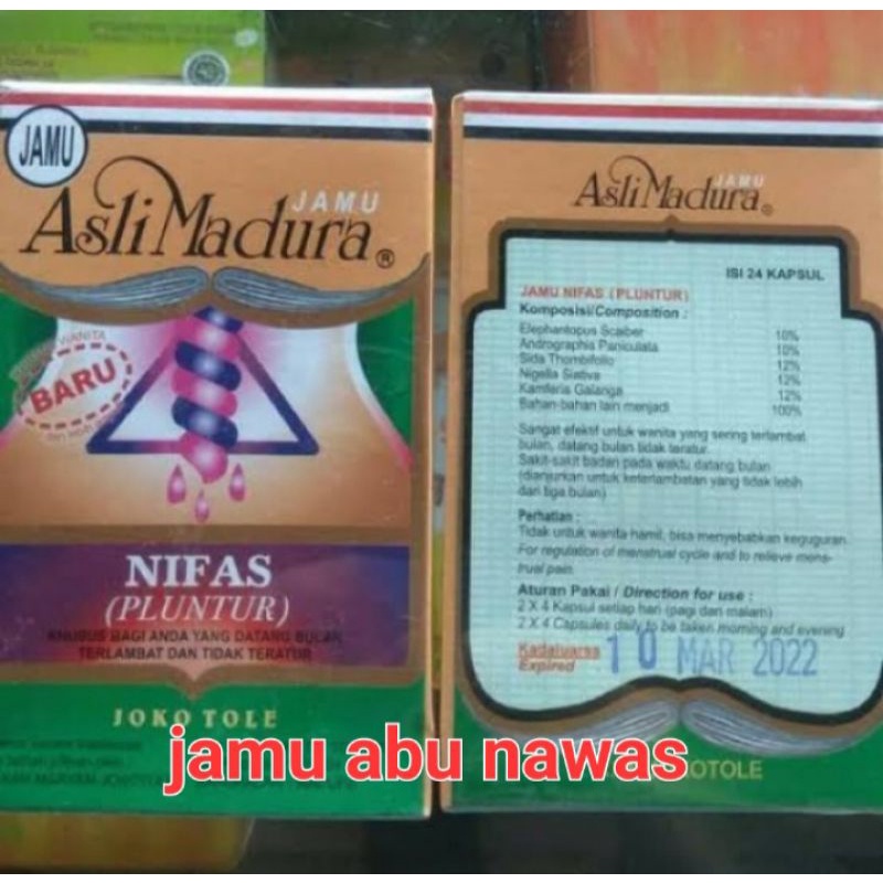 JAMU NIFAS/PELUNTUR JOKOTOLE kapsul