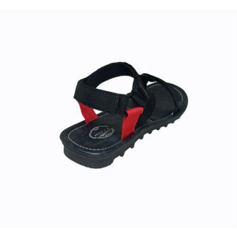 SANDAL GUNUNG PRIA HR-7 TERBARU ORIGINAL / Traveling Hitam Kuat, 38