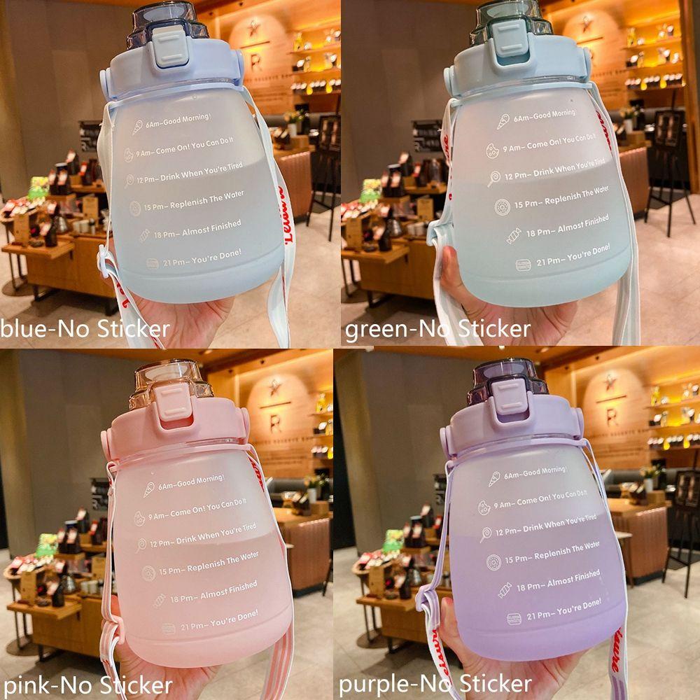 Solighter Water Cup Plastik 1400ML Sport Collocation Kapasitas Besar Botol Shaker