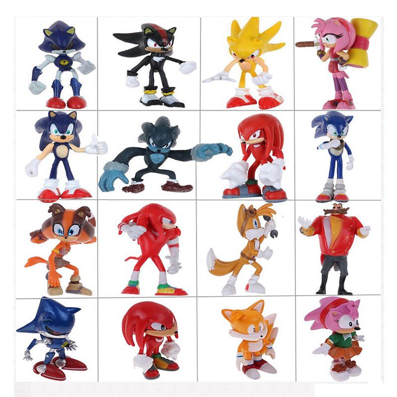 【In stock】Cute Sonic the Hedgehog Game Action Figures Kid Toy Gift 6pcs/Set