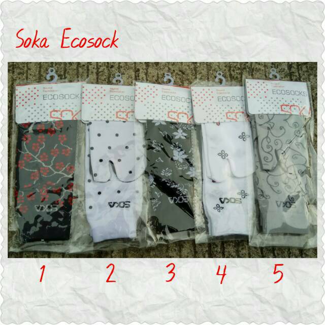 Kaos Kaki SOKA Ecosock Motif middle grade kualitas  baik  