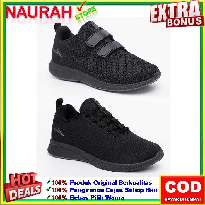 SEPATU HITAM ANDO BSC 33 BSC 21 ORIGINAL SNEAKERS UNISEX PRIA WANITA REMAJA JUNIOR DEWASA SPORTY CASUAL TRENDY SEPATU SEKOLAH KULIAH KERJA JOGGING