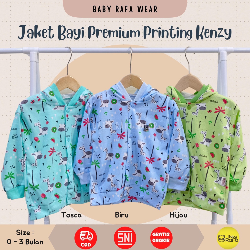 Jaket Bayi Newborn Premium merk KENZY SNI ( PRINTING )